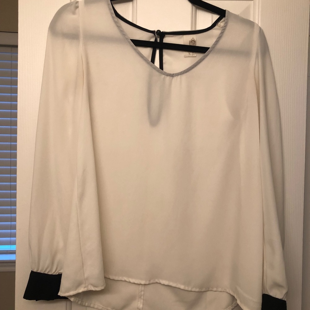 White and black shirt